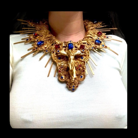 Inverted Cross Hand Made Custom Head Piece - Picture 5 of 9